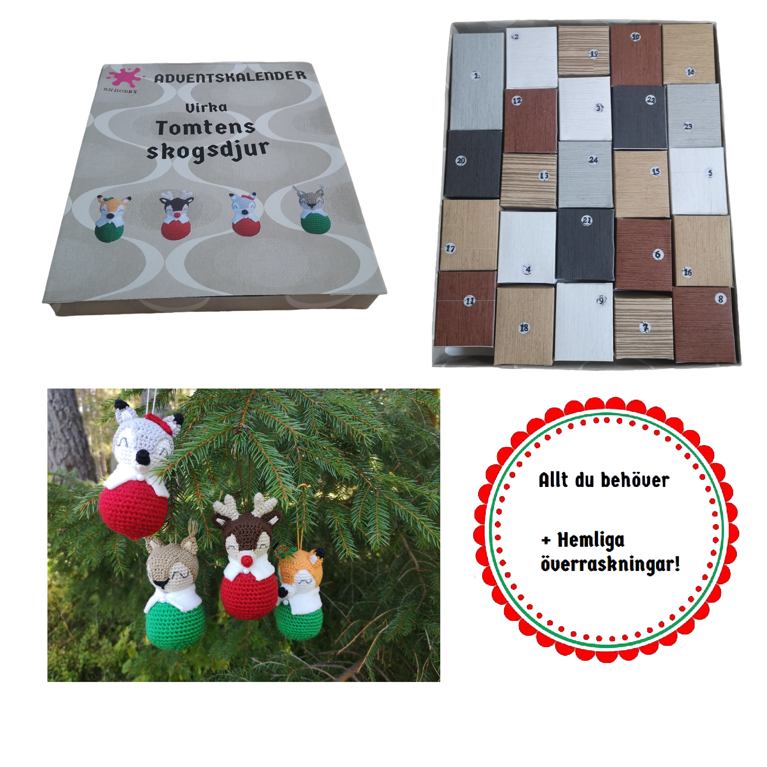 Adventskalender, virka tomtens skogsdjur - Bild 2