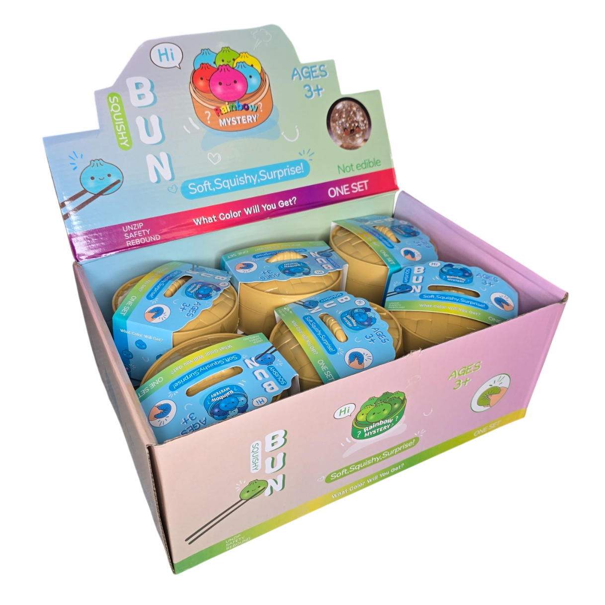 Squishy Bun Mystery Box (Rainbow Edition) - Bild 3
