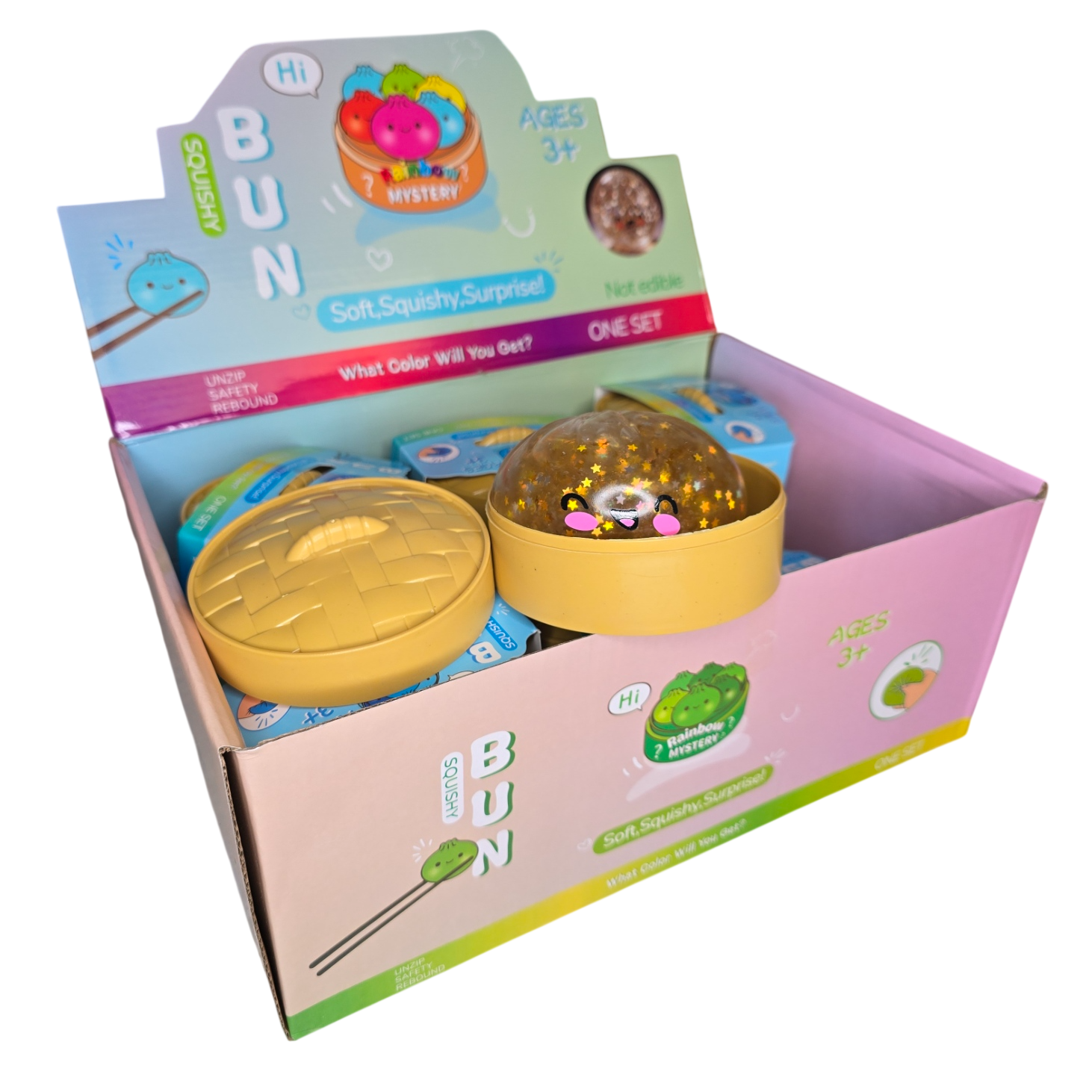 Squishy Bun Mystery Box (Rainbow Edition)