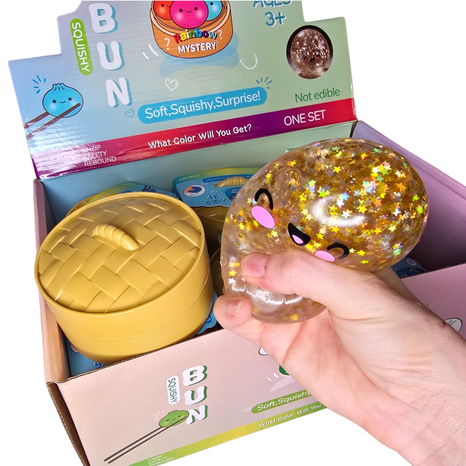 Squishy Bun Mystery Box (Rainbow Edition) - Bild 2